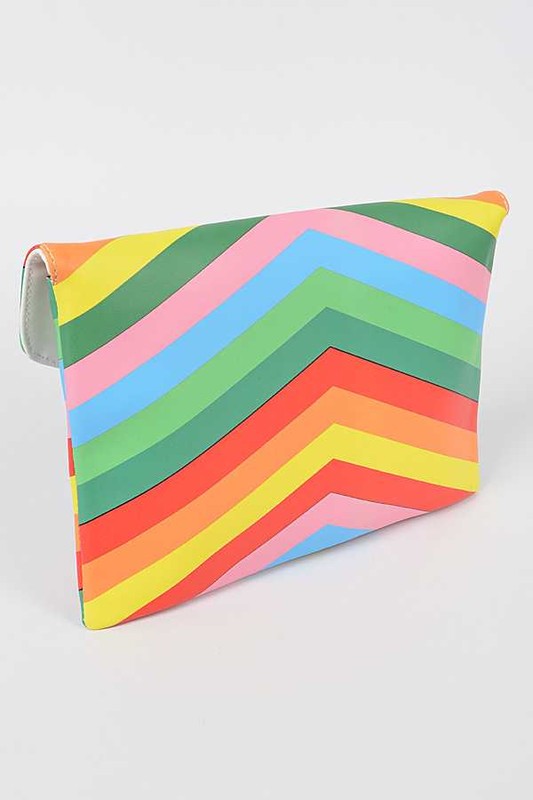 Women Multi Color Envelope Clutch Bag Zarnesh