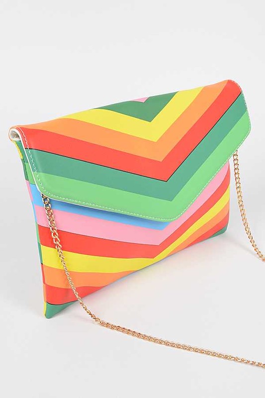 Women Multi Color Envelope Clutch Bag Zarnesh