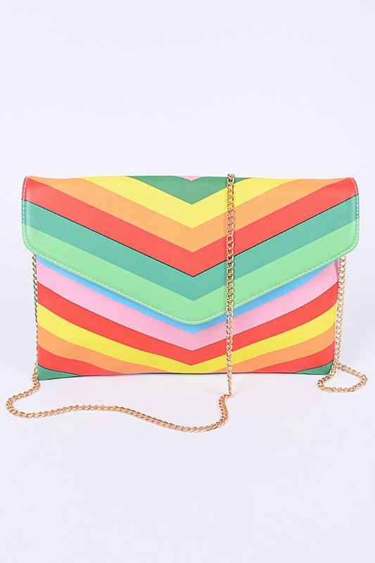 Women Multi Color Envelope Clutch Bag Zarnesh