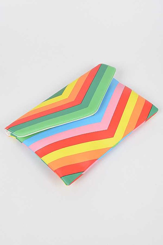 Women Multi Color Envelope Clutch Bag Zarnesh