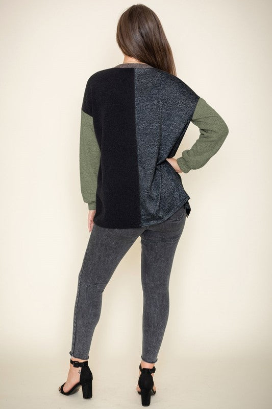 Women’s Color Block Knit Cardigan | Zarnesh