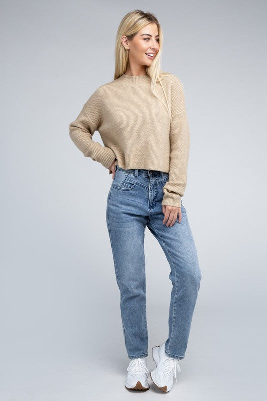 Women Mock Neck Pullover | Zarnesh