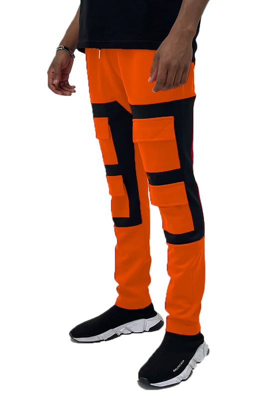 Men's COLOR BLOCK CARGO TRACK PANT | Zarnesh