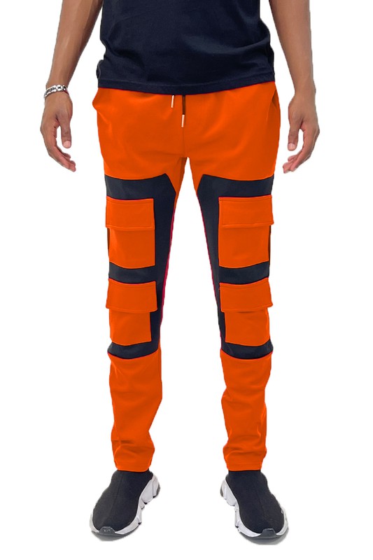 Men's COLOR BLOCK CARGO TRACK PANT | Zarnesh