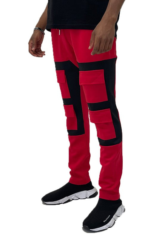 Men's COLOR BLOCK CARGO TRACK PANT | Zarnesh