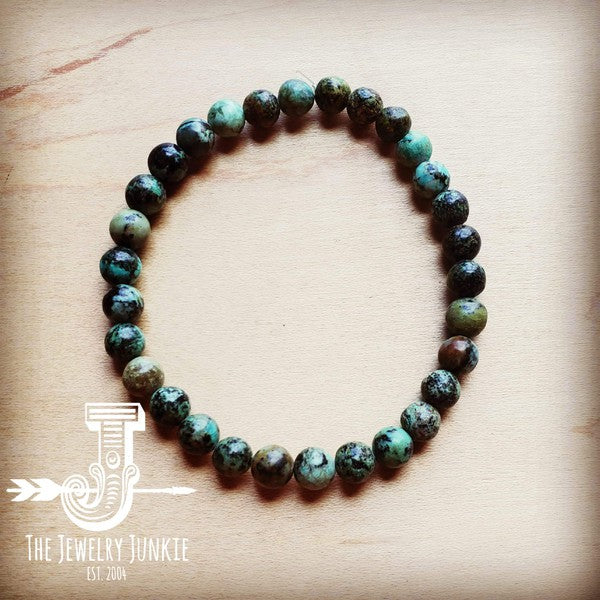 Black African Turquoise Bead Bracelet | Zarnesh.com