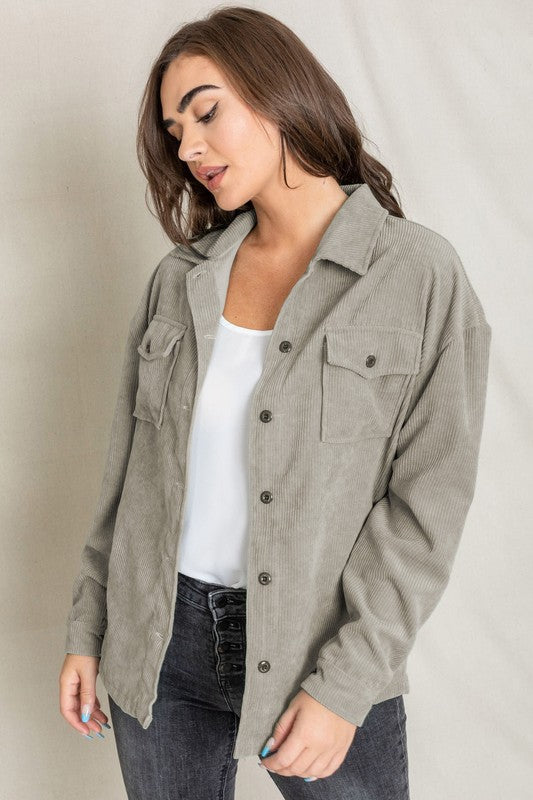 Women Corduroy Jacket | Zarnesh