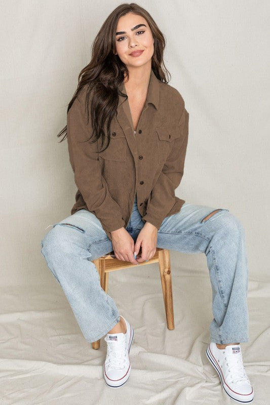 Women Corduroy Jacket | Zarnesh