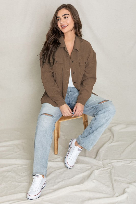 Women Corduroy Jacket | Zarnesh