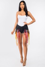 Summer Women Multi Colour Strip Hot Denim Shorts New Fashion High-Waist Jean | Zarnesh