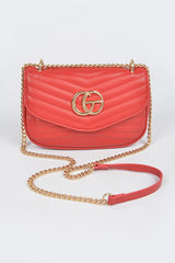 Women Classic Logo Quilted Adjustable Strap Shoulder Swing Bag Zarnesh