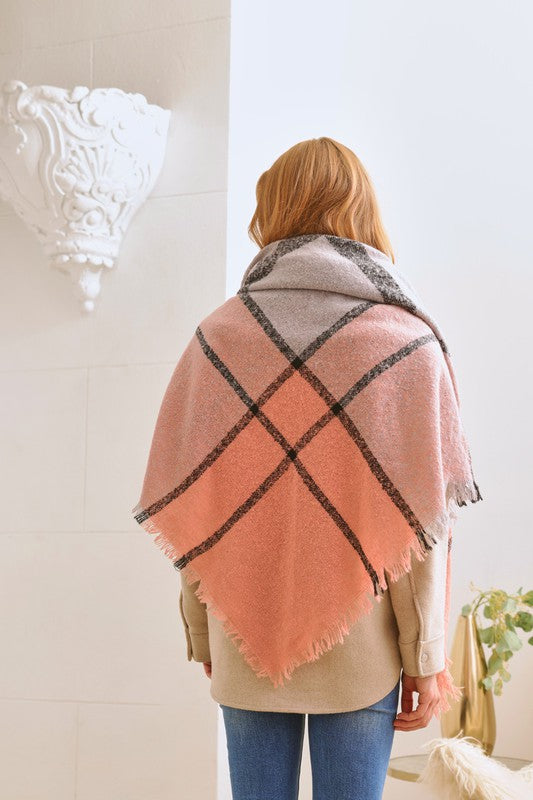 Women Plaid Winter Shawl Scarf | Zarnesh