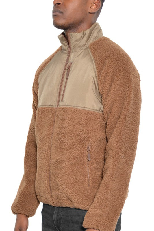 Men's Full Zip Sherpa Fleece Jacket | Zarnesh