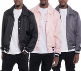 Men's Luxury Side Pockets Front Zip Satin Bomber Jacket | Zarnesh