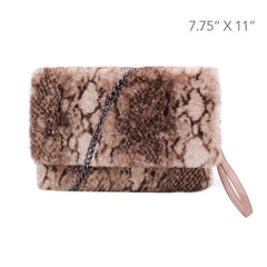 Women Faux Fur Shoulder Clutch Purse | Zarnesh