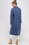Women White Non Stretch Third Quarter Oversized Denim Jacket Zarnesh