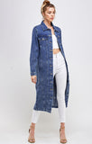 Women White Non Stretch Third Quarter Oversized Denim Jacket Zarnesh