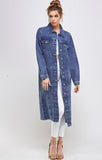 Women White Non Stretch Third Quarter Oversized Denim Jacket Zarnesh