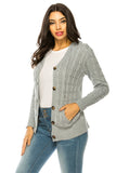 Women Knit Sweater with Button Front | Zarnesh