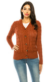 Women Knit Sweater with Button Front | Zarnesh