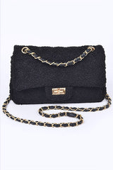 Women Versatile Quilted Faux Fur Shoulder Strap Bag Zarnesh