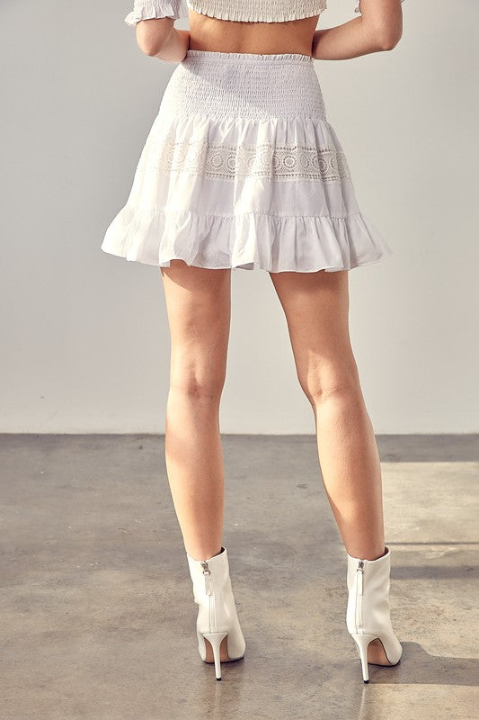 Women's Lace Trim Detail Skirt | Zarnesh