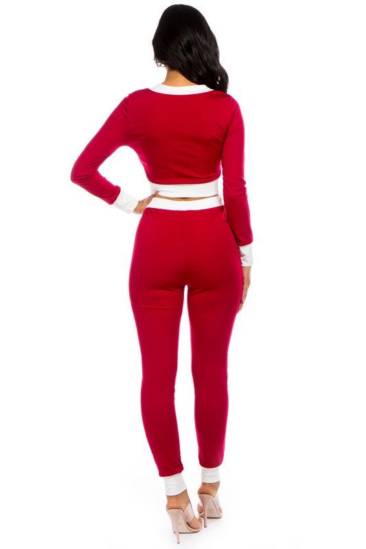 Women's Long Sleeve Two Piece Pant Set Casual Outfits | Zarnesh