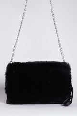 Women Faux Fur Shoulder Clutch Purse | Zarnesh