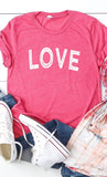 Women Plus Distressed Valentines Day Love Graphic Tee Shirt Zarnesh