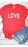 Women Plus Distressed Valentines Day Love Graphic Tee Shirt Zarnesh