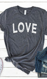 Women Plus Distressed Valentines Day Love Graphic Tee Shirt | Zarnesh