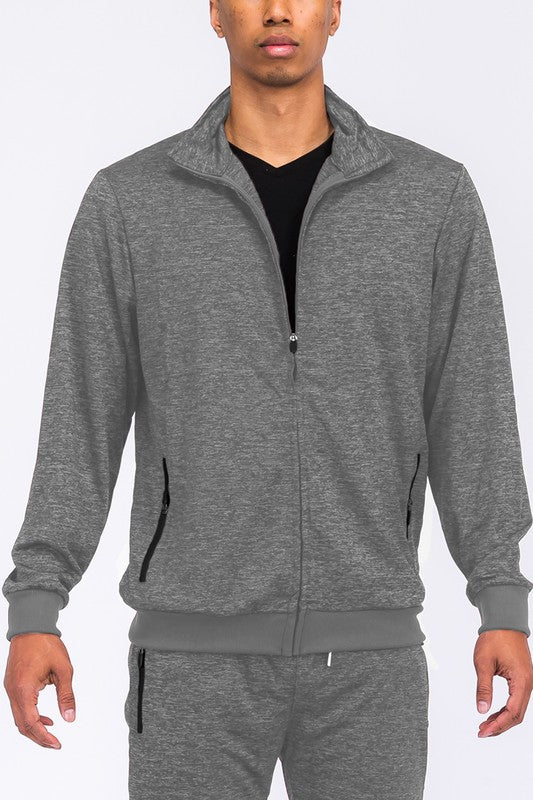 Men Marbled Track Jacket | Zarnesh