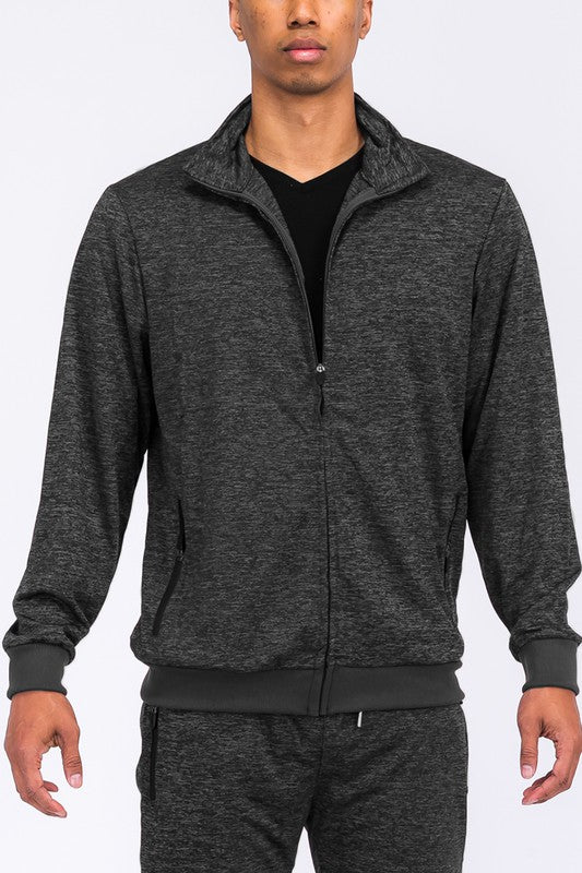 Men Marbled Track Jacket | Zarnesh