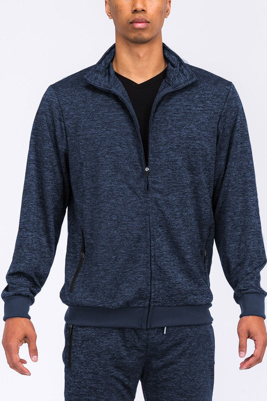 Men Marbled Track Jacket | Zarnesh