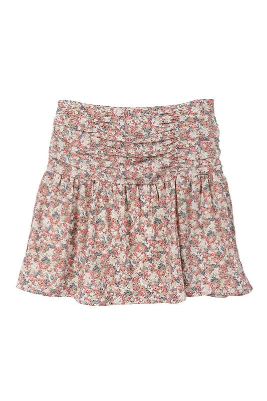 Women's Summer Shirred floral skirt | Zarnesh