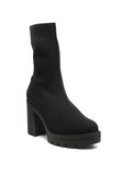 Women Zinnia Knitted Block Heeled Boots Zarnesh