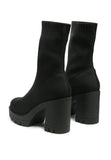 Women Zinnia Knitted Block Heeled Boots Zarnesh