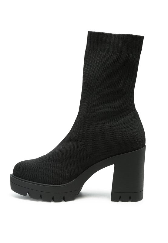 Women’s Zinnia Knitted Block Heeled Boots | Zarnesh