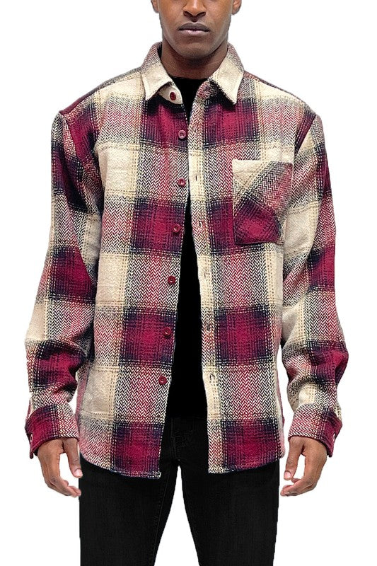 Men Flannel Shirt Jacket Shacket | Zarnesh