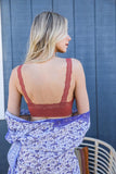 Women Scoop Neck Lace Trim Padded Bralette Zarnesh