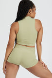 Women High Neck Cut Off Tank | Zarnesh