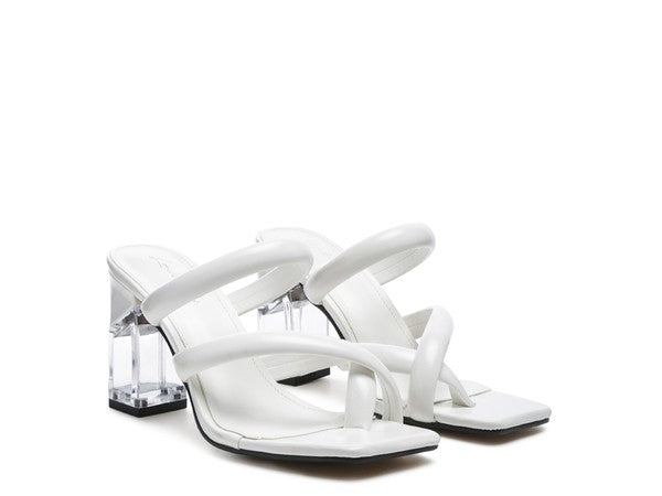 Women's ERISED Clear Heel Toe Ring Slides | Zarnesh