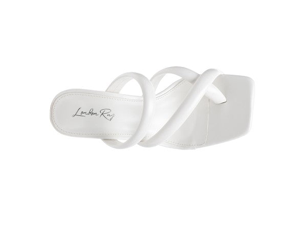 Women's ERISED Clear Heel Toe Ring Slides | Zarnesh