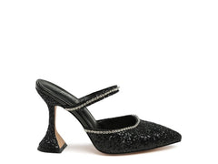 Women's IRIS Glitter Spool Heel Sandal | Zarnesh