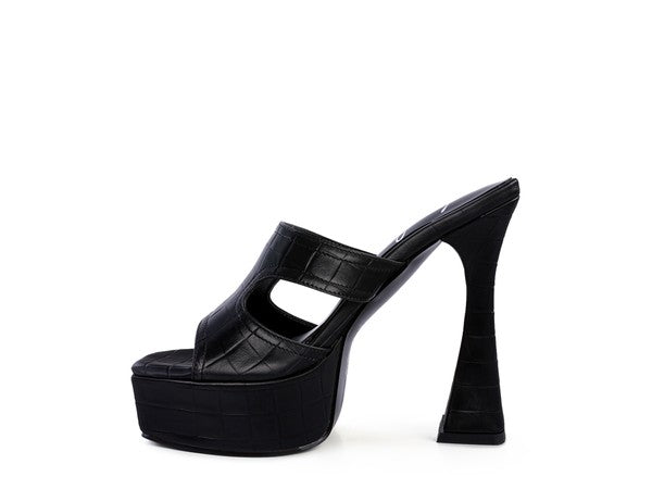  Women's PDA High Heel Platform Croc Sandals | Zarnesh