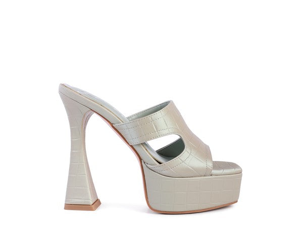  Women's PDA High Heel Platform Croc Sandals | Zarnesh