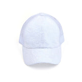 Women's White Small Fit Ponytail Hat BT-1013 | Zarnesh