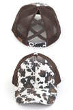 Women's CC Cow Print Pony Cap | Zarnesh