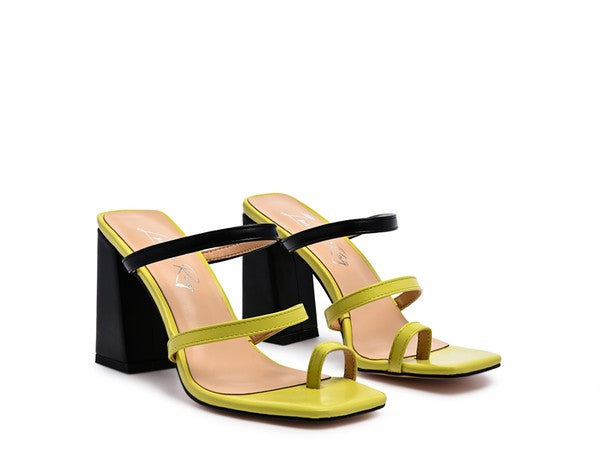 Women's Marve Block Heel Thong Sandals |Zarnesh