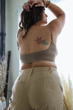 Women Plus Size Scoop Neck Low Back Seamless Bralette Zarnesh